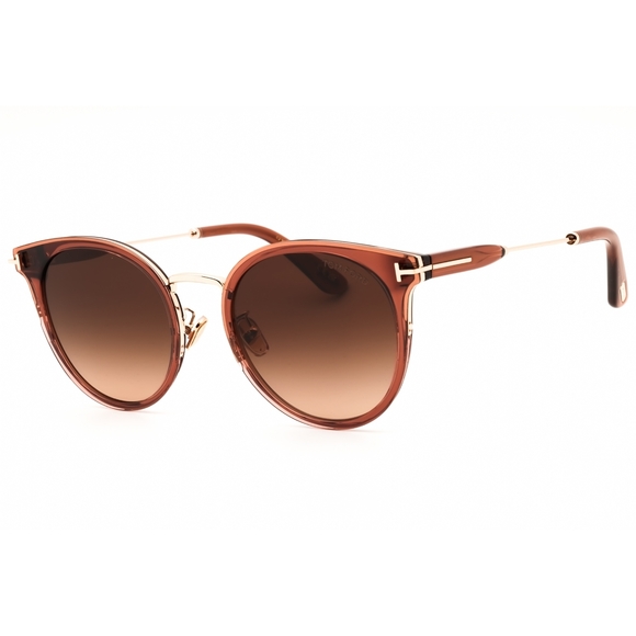 Tom Ford FT1244-K Sunglasses 45F Brown injected propionate Round